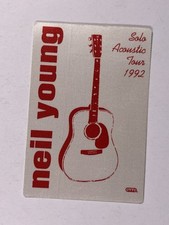 Neil Young Backstage Pass Original Unused Acoustic Tour 1992