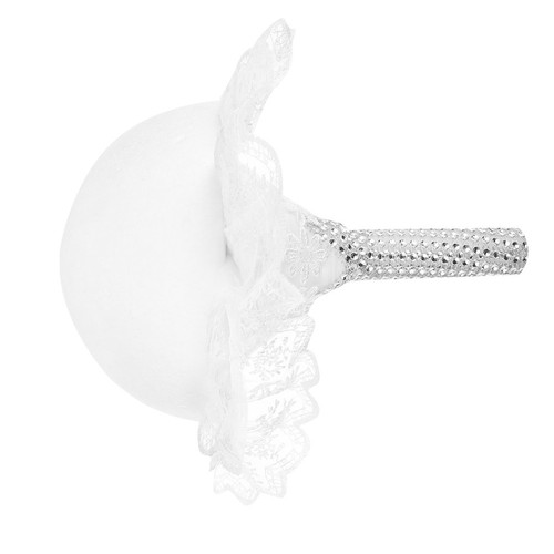 White lace and plastic diy - white,