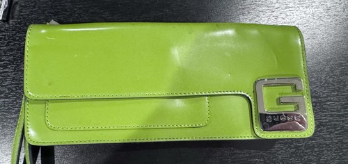 Guess green logo - logo, wristlet