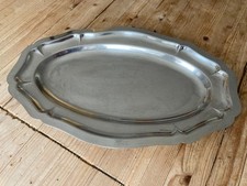 Vintage 1960s Silver-plated Stainless Steel Serving Tray