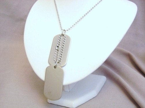 Military dog tags - dog, silver