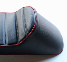 LAMBRETTA RACE SEAT IN BLACK WITH  RED PIPING FREE POST