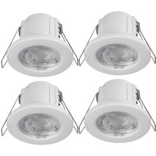 4X 5W Fire Rated LED Dimmable Down light Spot lights IP65 white Warm White 3000k