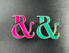 Ralph & Russo Bag Purse Logo Buckle Enamelled Reschiglian Pink Emerald Green