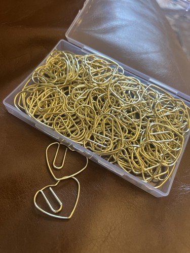 100 pcs gold paper clips - uk,