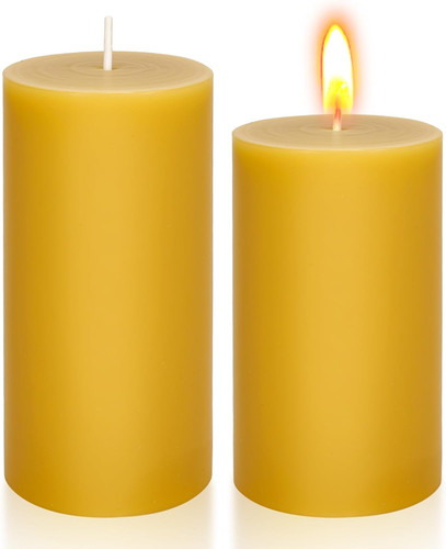 Pcs beeswax pillar - pcs, candles
