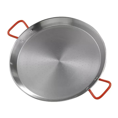 Polished steel paella pan - steel,
