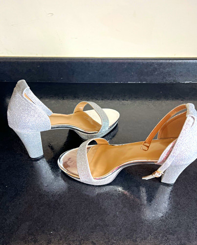 Women silver glitter - silver,