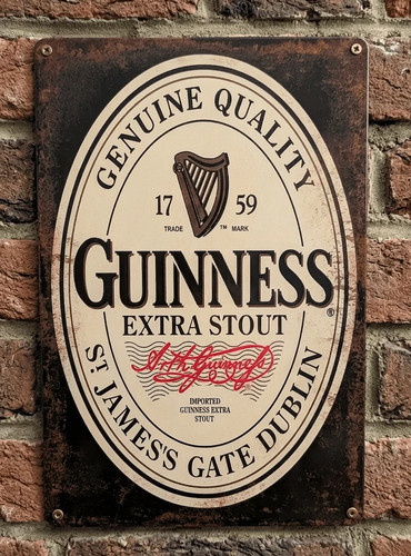 Guinness extra stout metal - guinness,