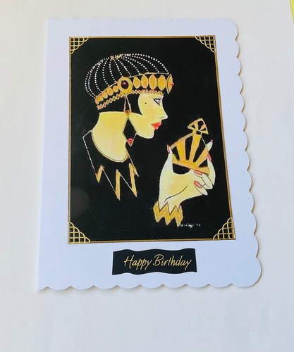 Art deco ladies birthday - art,