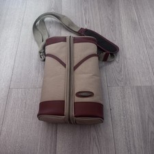 Concept Picnic Beige Brown Wine Carrier Set Excellent Condition
