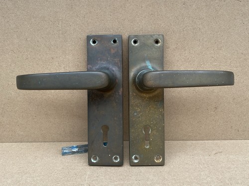 Pair mid century brass - mid,