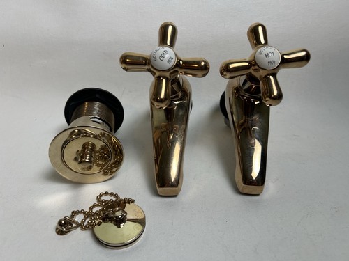 Vintage style basin taps - basin,