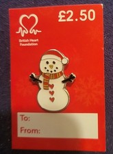 Charity Pin Badge Heard Foundation Snowman