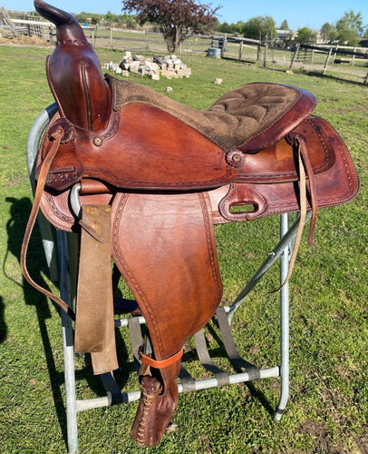 Used vintage suede seat - used/vintage,