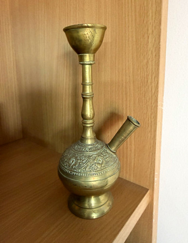 Brass engraved shisha pipe - engraved,