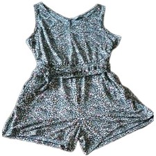 Ladies Multicoloured Elasticated Waist V Neckline Sleeveless  Playsuit size 20