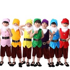 Dress Up Seven Dwarfs Costume Role Play Christmas Elf Costume  School Plays