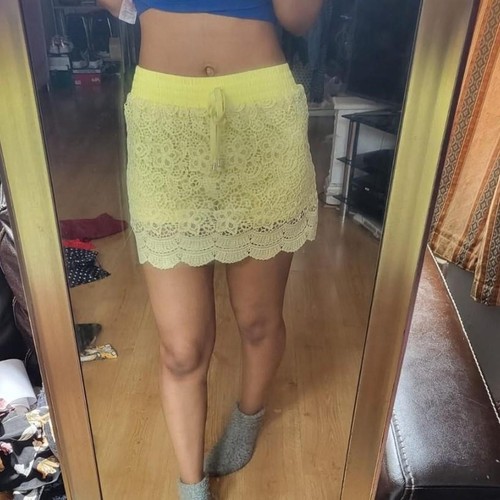 Womens yellow skort - yellow, s/m