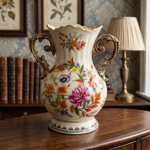 Luxury floral ceramic vase - luxury,
