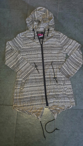 Womens black white parka in - womens,