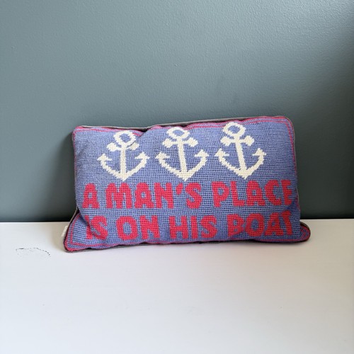 Nautical wool needlepoint - nautical,