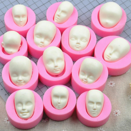 Dolls face silicone mold - dolls,