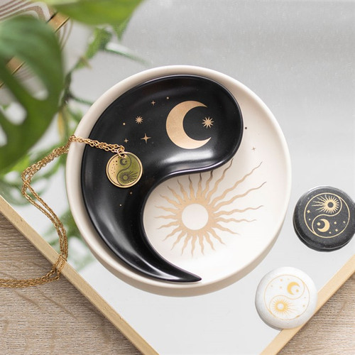 Yin yang stacking trinket dish - yang,