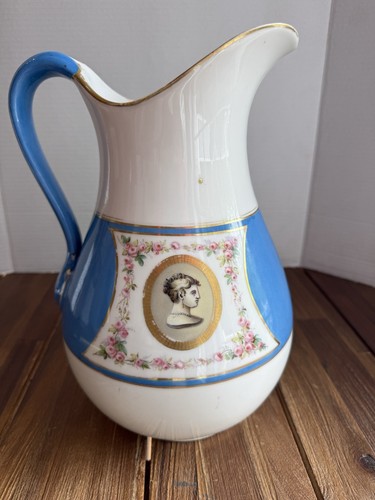 Antique porcelain wash pitcher - antique,