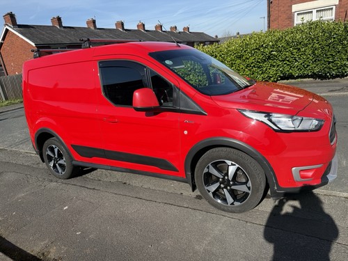Red ford transit - red,