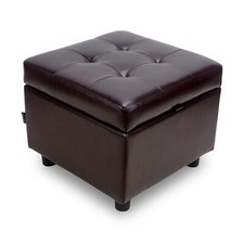 Brown Tufted Leather Square