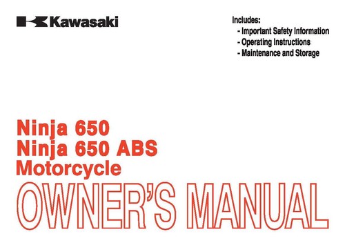 Kawasaki owners manual book - owners,