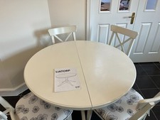 Ikea Liatorp white dining/Kitchen Table & Chair (x4) Set