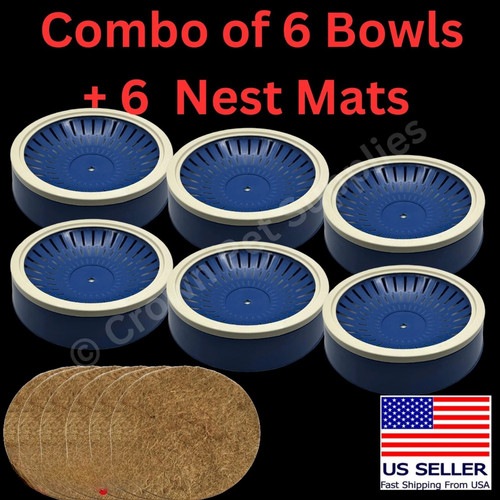 Plastic nesting bowls - 6, &