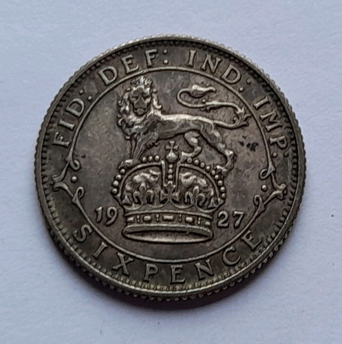 George sixpence coin 1927 - v,
