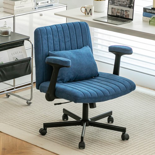 Modern linen blue criss cross - criss,