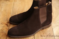 Grenson Brown Suede Chelsea Boots Shoes Men's UK 9 F US 10 EU 43