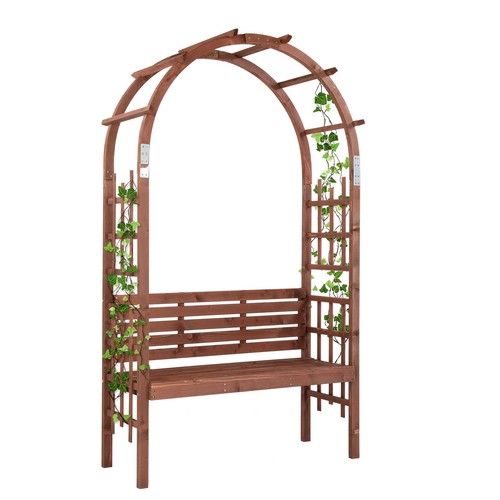 8ft wooden plant arch with - plant,