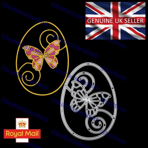 Easter egg butterfly metal - egg, &