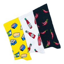 3 Pairs Sushi Chilli Peppers Gift Sets/Unisex Socks/Funny Socks/Christmas Gifts
