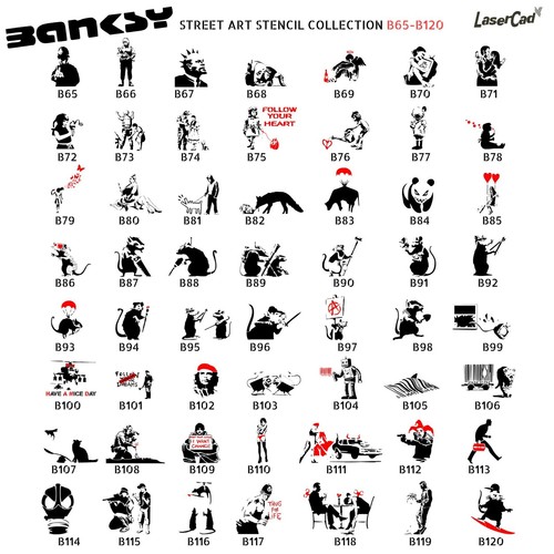 Stencils banksy a5 - stencils,
