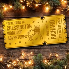 Gold Mirror Acrylic Golden Ticket Chessington World Of Adventures Theme Park