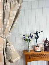 Teddy vintage curtains it an embroidered square design