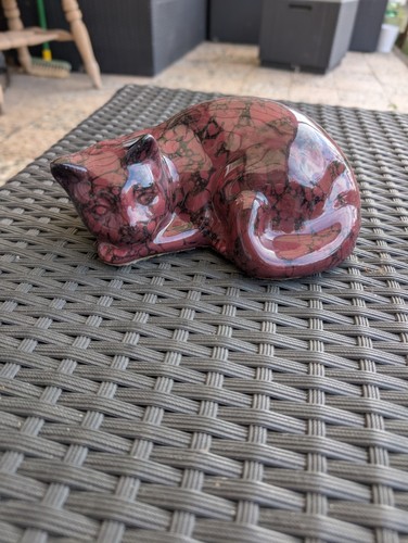 Vintage red and - black, mottled