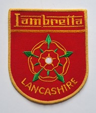 NEW OLD STOCK LARGE LAMBRETTA LANCASHIRE PATCH / GP , SX , TV , LI