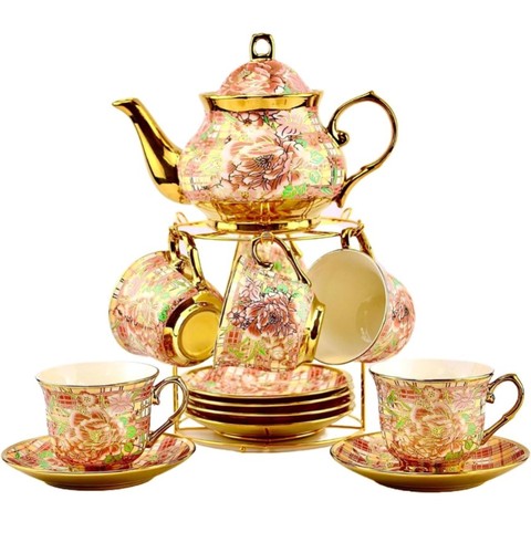 Pieces porcelain tea set - porcelain,