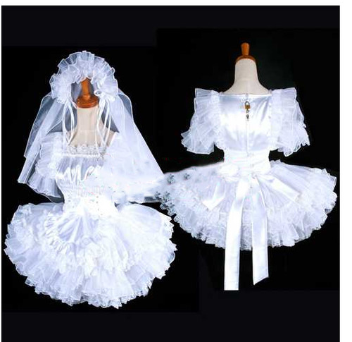 Lockable satin sissy maid