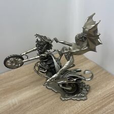 Pewter Motorcycle Statue - Passion Burns  by Julie Bells Franklin Mint