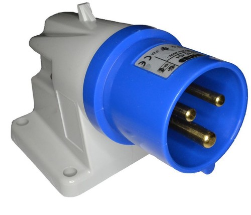 16a blue male wall plug - 16a,
