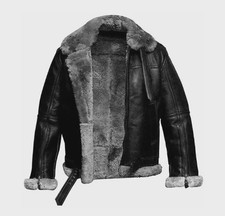 Black raf aviator jacket - black, b3
